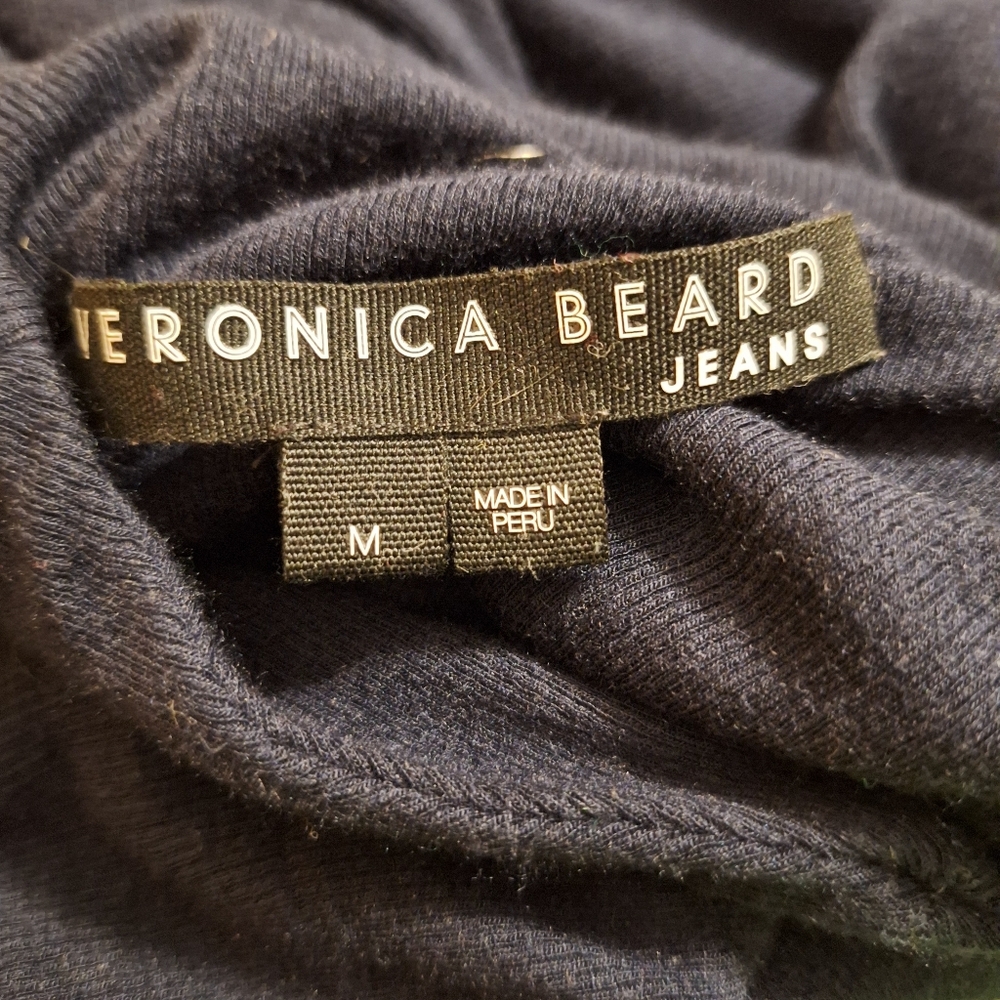 Veronica Beard Theresa Ruched Turtleneck size Medium black - Picture 5 of 6